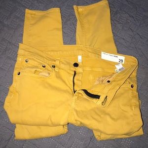 Rag and Bone Mustard skinny jeans